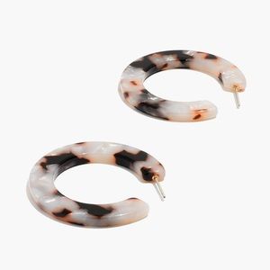 Madewell acetate hoop earrings in shell tort